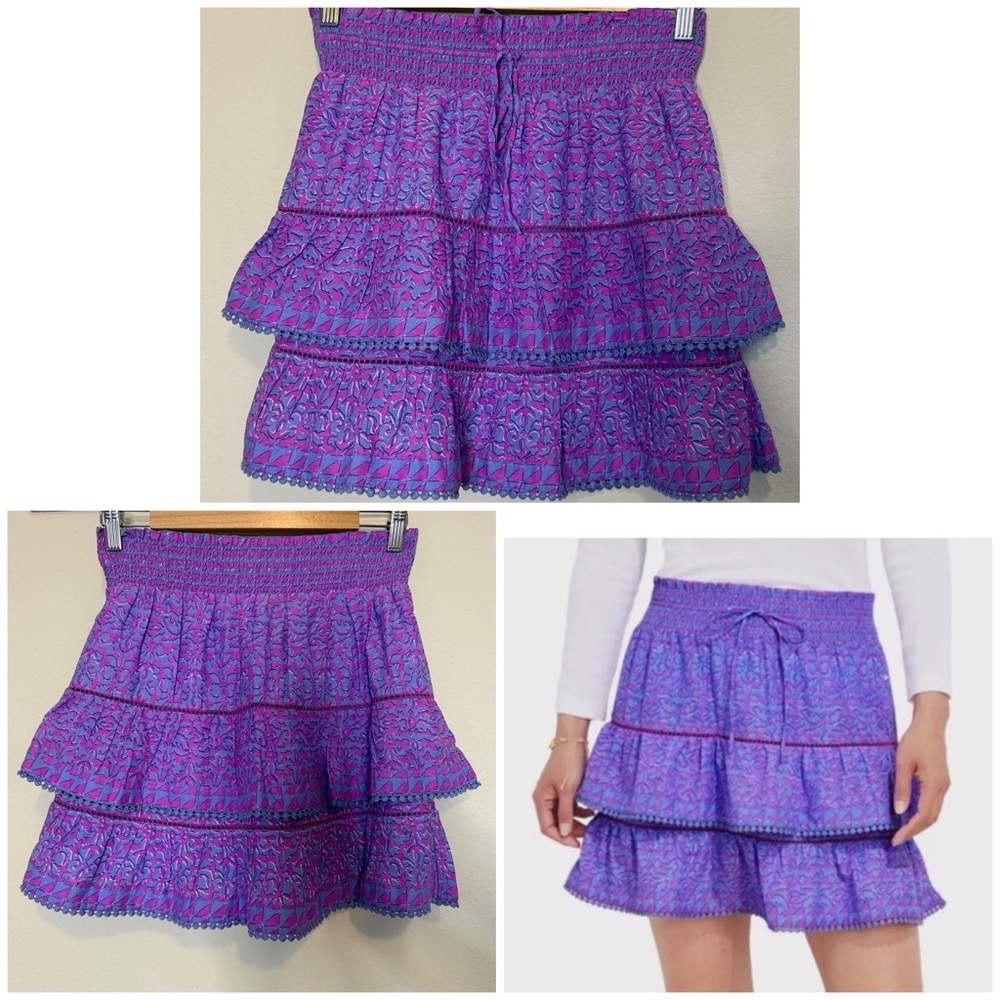 Vineyard Vines Anegada Print Tiered Mini Skirt